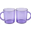 Mug plastique violet x2
