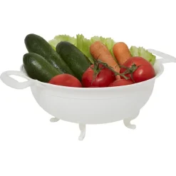 Passoire x2 et bol blancs XL