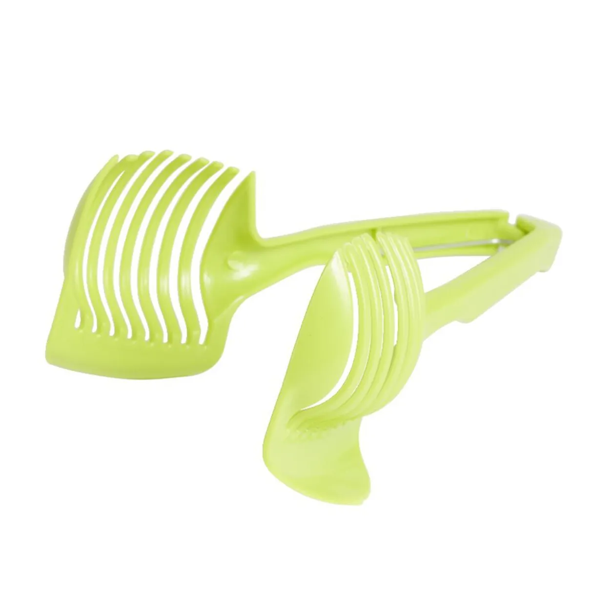 Pince découpe légumes plastique vert L18,5cm
