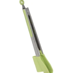 Pince spatule 2 en 1 inox silicone vert