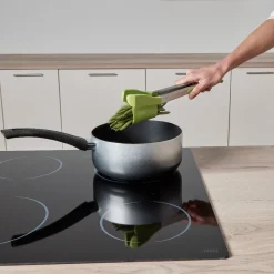 Pince spatule 2 en 1 inox silicone vert