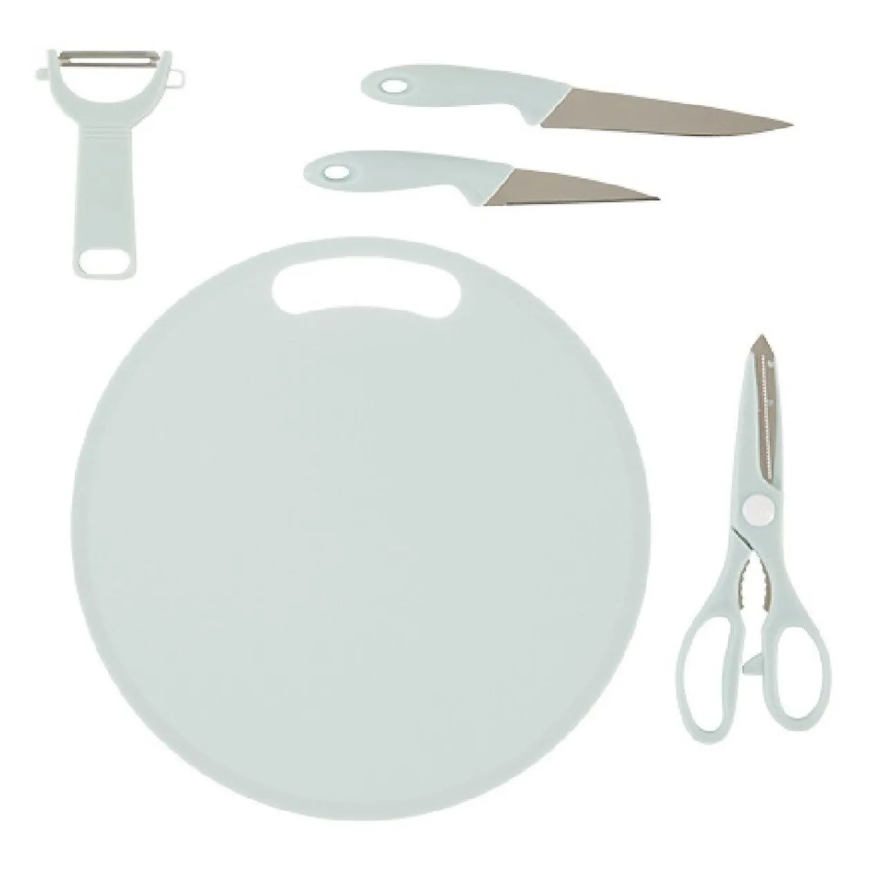 Planche à découper + 4 ustensiles de cuisine