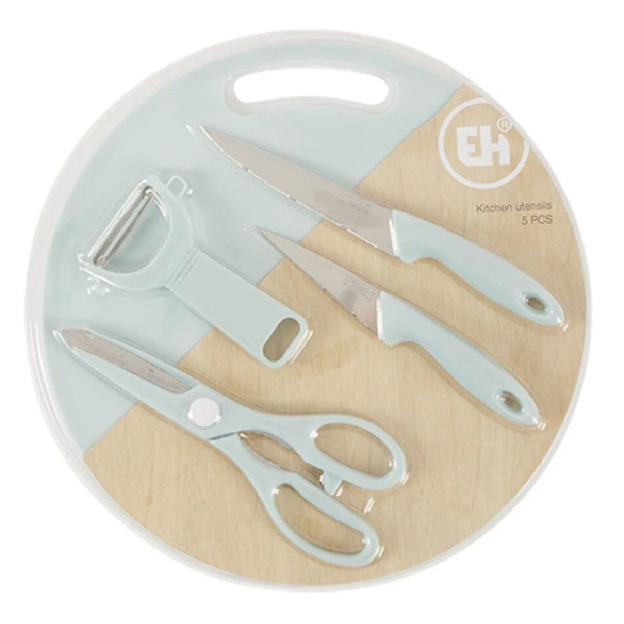 Planche à découper + 4 ustensiles de cuisine