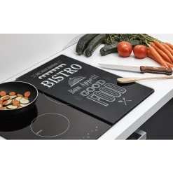 Planche à découper cache plaque en verre x2