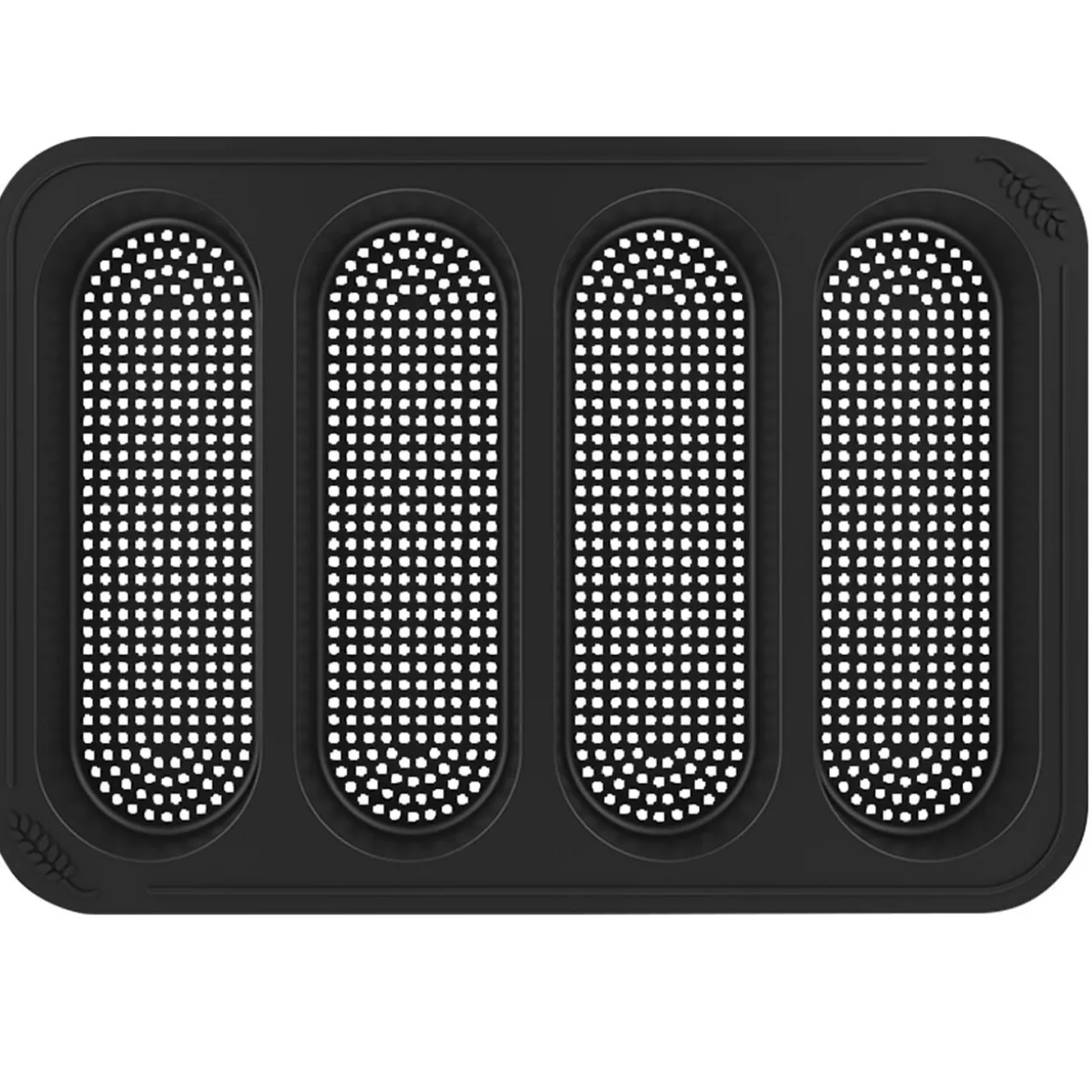 Plaque demi baguette x4 en silicone 29x21xH3cm