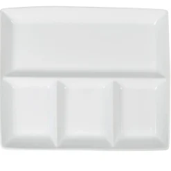 Plat à 4 compartiments blanc