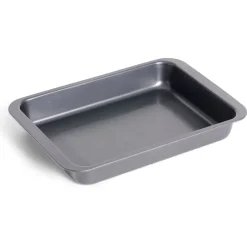 Plat à four métal noir 42x42xH6cm