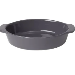 Plat à four ovale gris