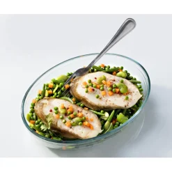 Plat à four ovale transparent