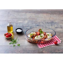 Plat à four ovale verre transparent