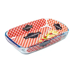 Plat à four rectangulaire en verre