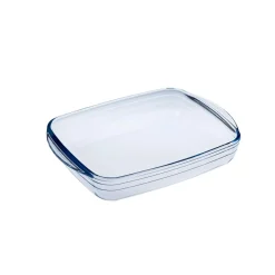 Plat à four rectangulaire verre transparent