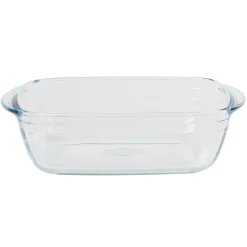 Plat à four rectangulaire en verre couvercle plastique
