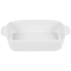 Plat à four rectangulaire blanc