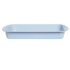 Plat à four rectangulaire en métal bleu