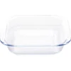 Plat à four rectangulaire en verre 19,6x17xH4,6cm