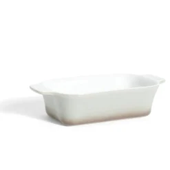 Plat à four rectangulaire en céramique gris 21,5x11xH5cm