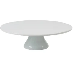 Plat à tarte sur pied blanc