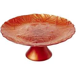 Plat de présentation Halloween en verre Ø21cm