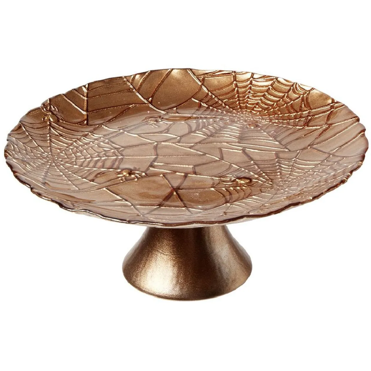 Plat de présentation Halloween en verre Ø21cm