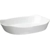 Plat rectangulaire en opale couleur blanc 30x22cm