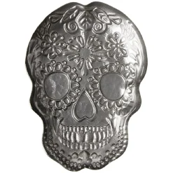 Plat tête de mort Halloween en verre