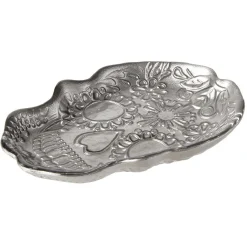 Plat tête de mort Halloween en verre