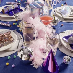 Plateau carton étoile argenté Ø24,5cm x6