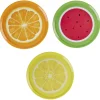 Plateau de service rond motif fruit