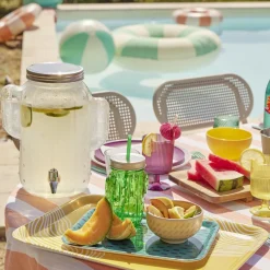 Plateau mélaminé jaune 45,2x31,4x2cm