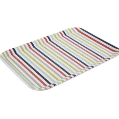 Plateau mélamine motif bayadère multicolore