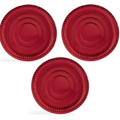 Plateau présentation carton rouge métallisé x3