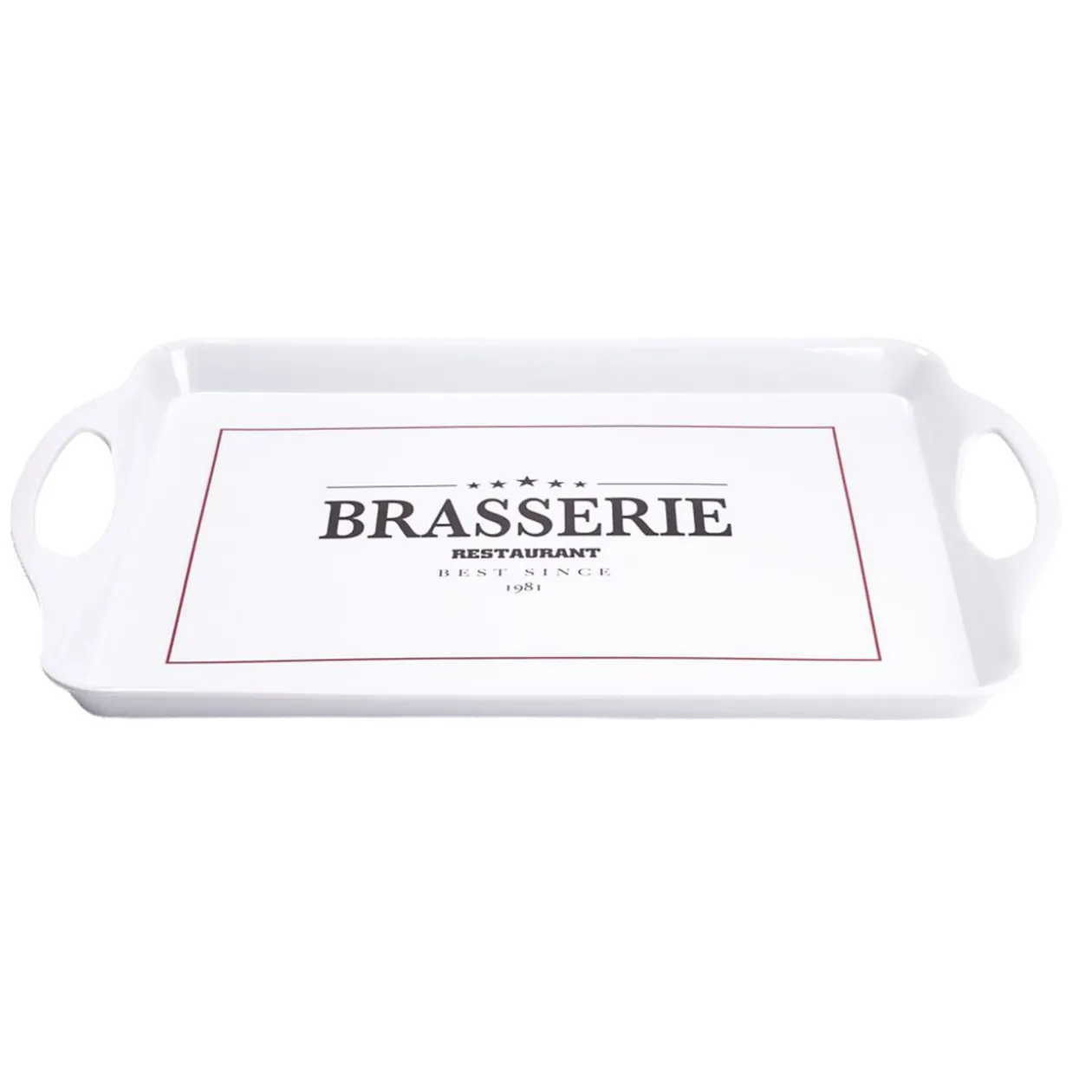 Plateau rectangulaire brasserie restaurant blanc 34x50,5cm