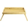 Plateau rectangulaire en bambou pieds rétractables 50x30xH24,5cm