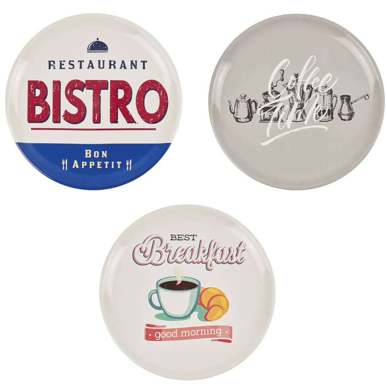 Plateau rond style vintage