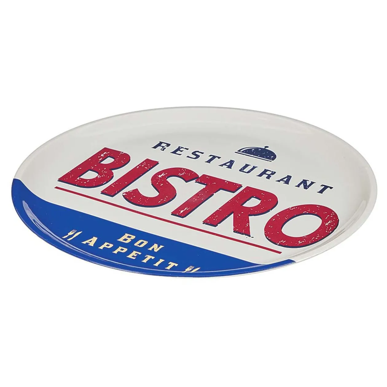 Plateau rond style vintage