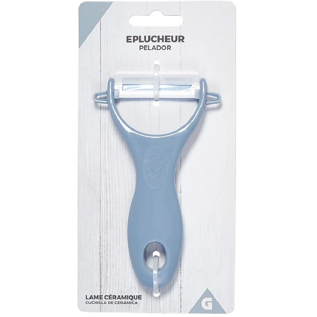 Éplucheur bleu lame céramique