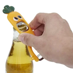 Éplucheur décapsuleur forme carotte orange L13,5cm