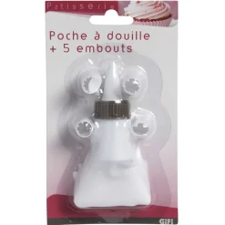 Poche à douille et ses 5 embouts