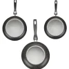 Poêle noire en aluminium x3