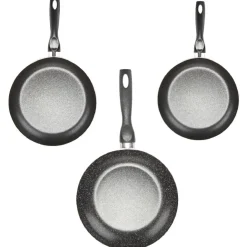 Poêle noire en aluminium x3