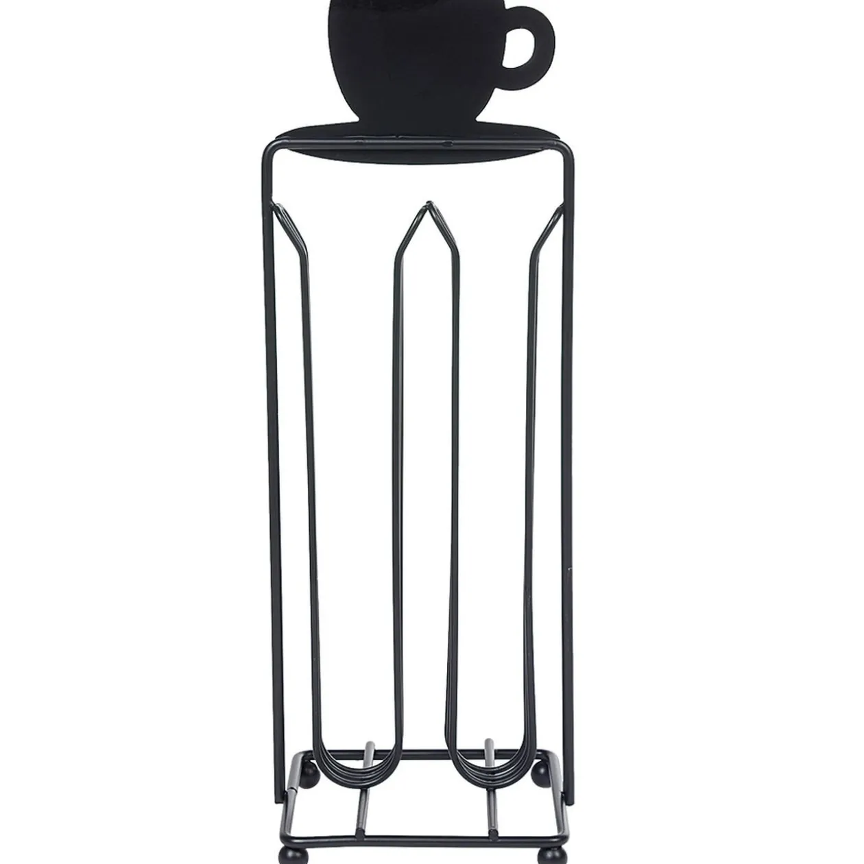 Porte capsules à café en métal design tasse noir