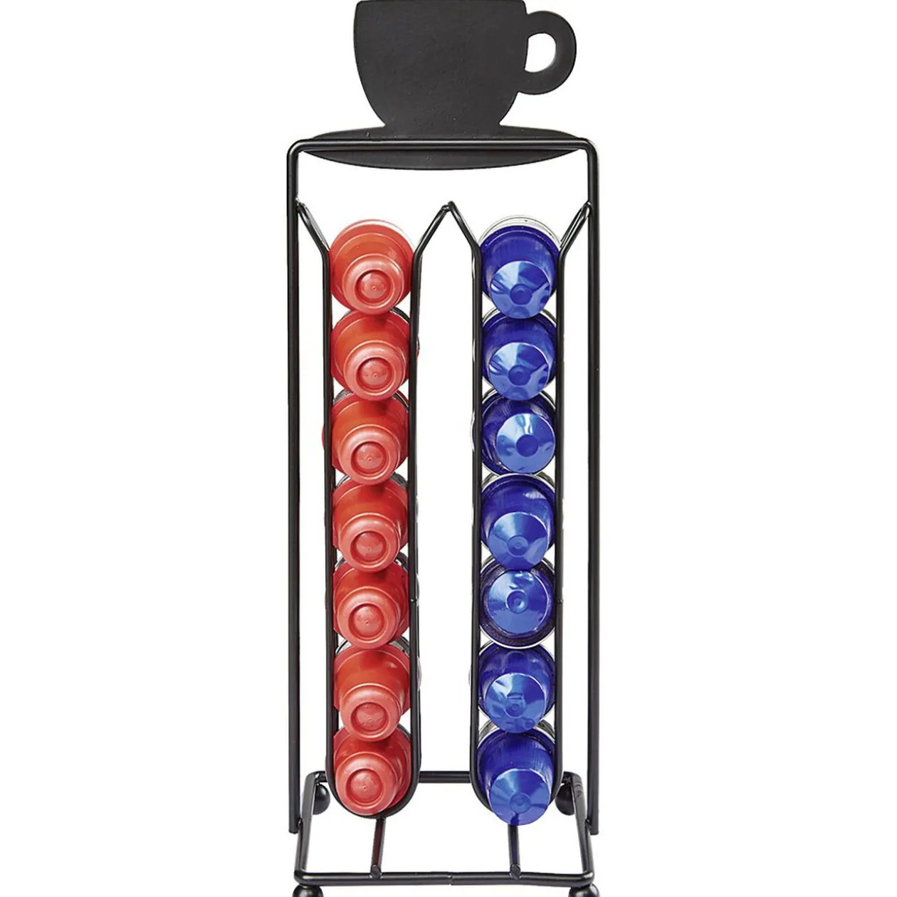 Porte capsules à café en métal design tasse noir