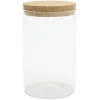 Pot de conservation en verre avec couvercle liège 1 L