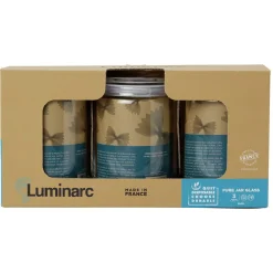 Pot de conservation en verre x3