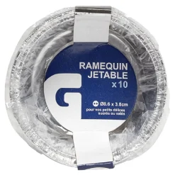 Ramequin en aluminium diamètre 8,6cm par 10