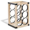 Range bouteilles x6 noir et bois