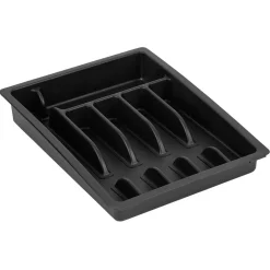 Range couverts extensible plastique noir