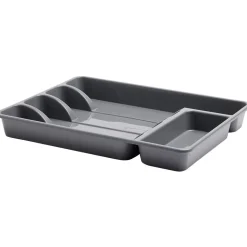 Range-couverts plastique noir