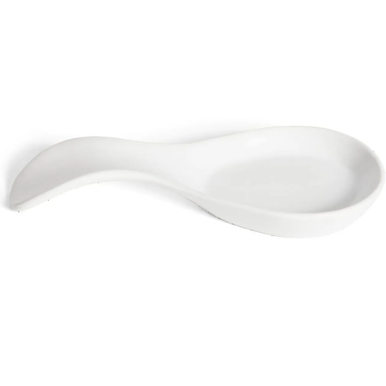 Repose cuillère en dolomite blanc 21,6x10x2,9cm